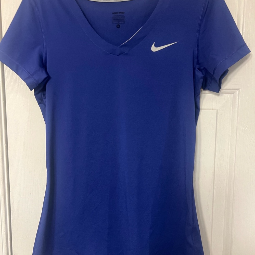 Nike Pro Dri-Fit Women's Short Sleeve Royal Blue Tee